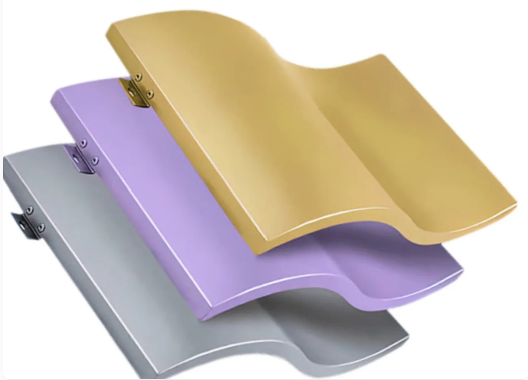Double curved aluminium panel